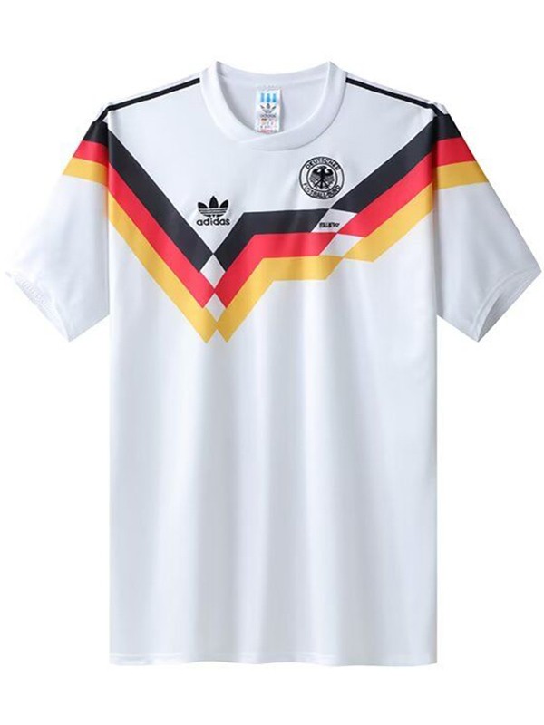 Germany home retro soccer jersey maillot match men's 1st sportwear football shirt 1990